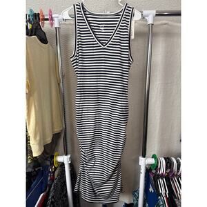 BN #20 NWT A New Day Women’s Size XL Sleeveless Striped Midi Dress  Navy & White